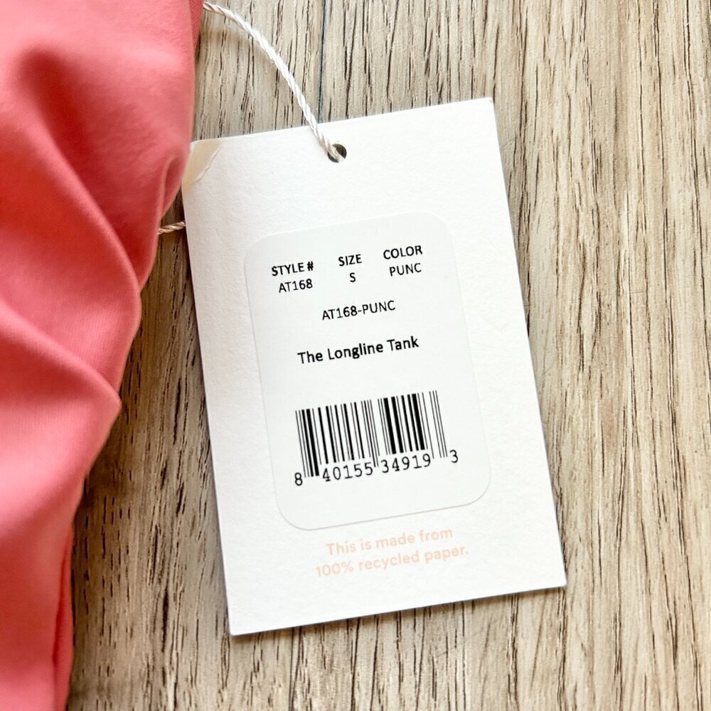 Andie The Longline Tank Tankini Swim Top in Punch Pink Size S NWT - Picture 3 of 4